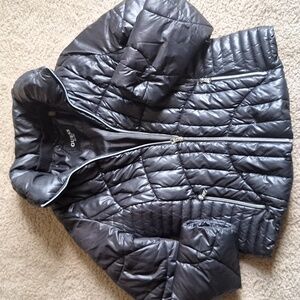 Guess Women's Black Puffer Jacket Size L